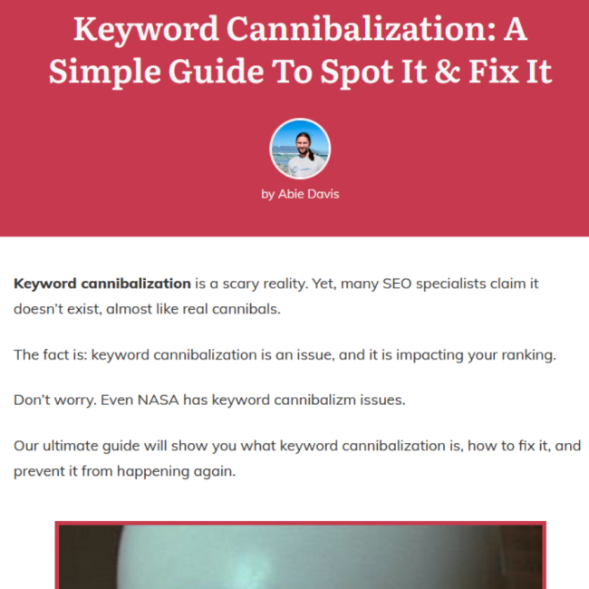 Keyword Cannibalization - A Guide By Abie Davis