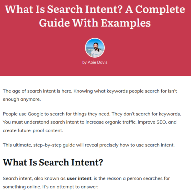What Is Search Intent- A Guide By Abie Davis